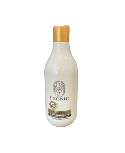 شامپو بدن کرمی روغن ارگان برند  exonic با حجم میل300 مناسب انواع پوست اصل و اورجینال