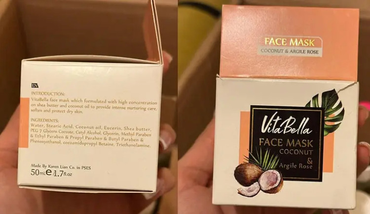ماسک ویتابلا صورت حاوی شی باتر و روغن نارگیل و خاک رس درمانی --vitabella اصل و اورجینال