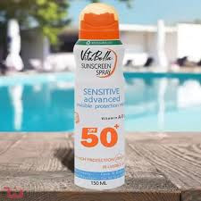 اسپری ضد افتاب spf50 برند ویتابلا-- مخصوص بدن جلوگیری از افتاب سوختگی وارداتی اصل از نمایندگی ایران زمین اصل و اورجینال