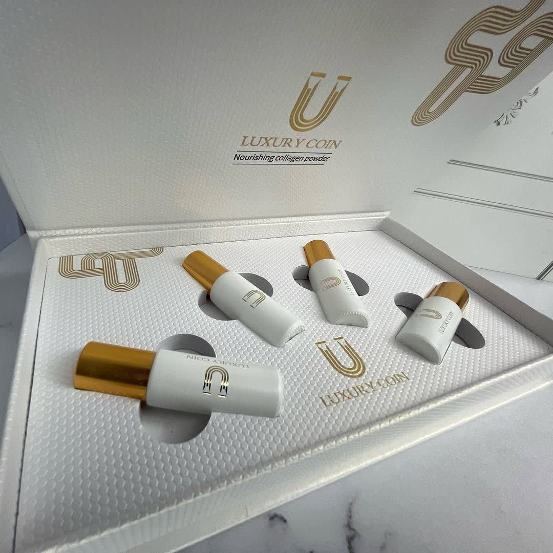 پودر کلاژن برند لاکچری کوین کاهش تیرگی و لک های پوستی فرانسوی 4 کپسوله اصل و اورجینال