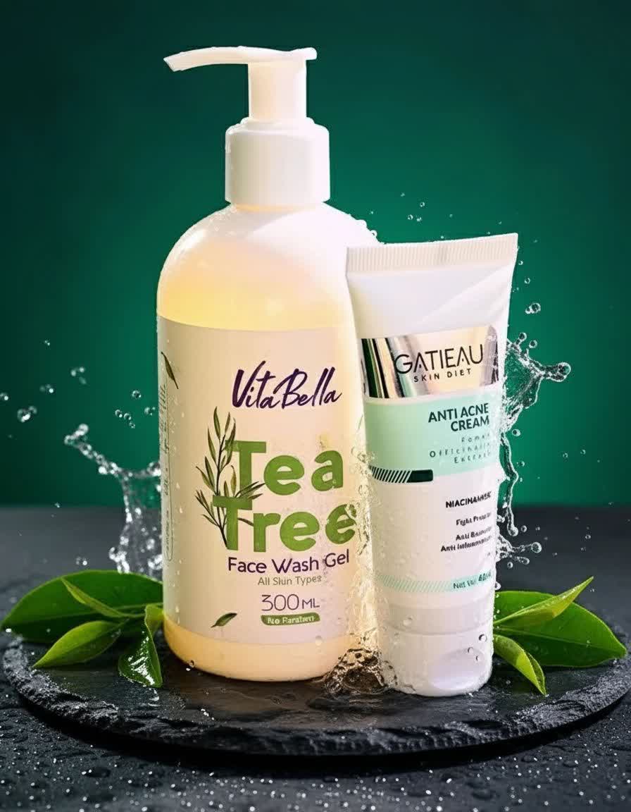 پک دو محصوله رفع لک و اکنه و جوش و رفع منافذ ژل انتی اکنه گاتیو --- ژل شست و شو ویتابلا اصل و اورجینال